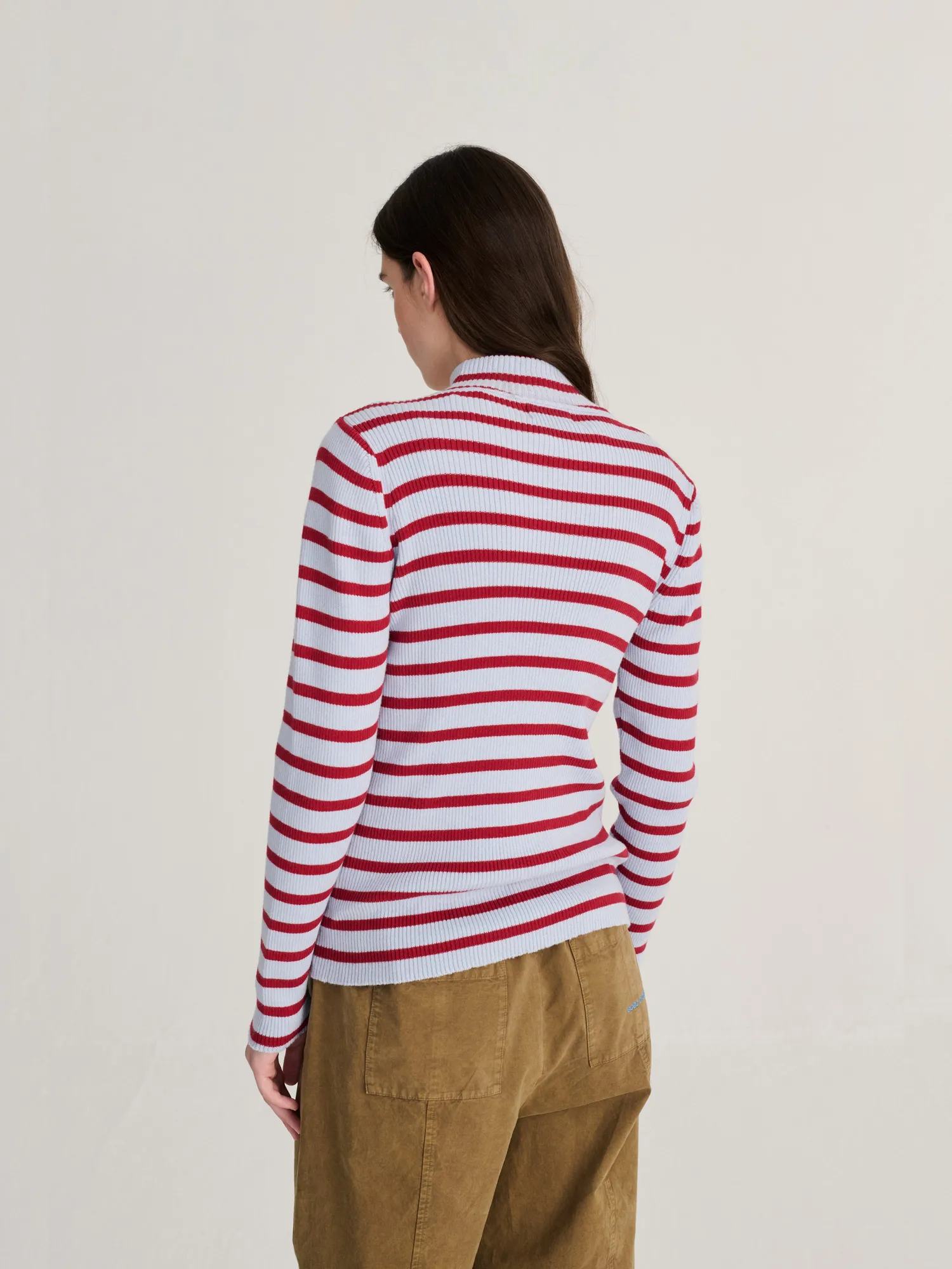 Bobo Choses stribet rullekrave striktrøje merinould slim fit