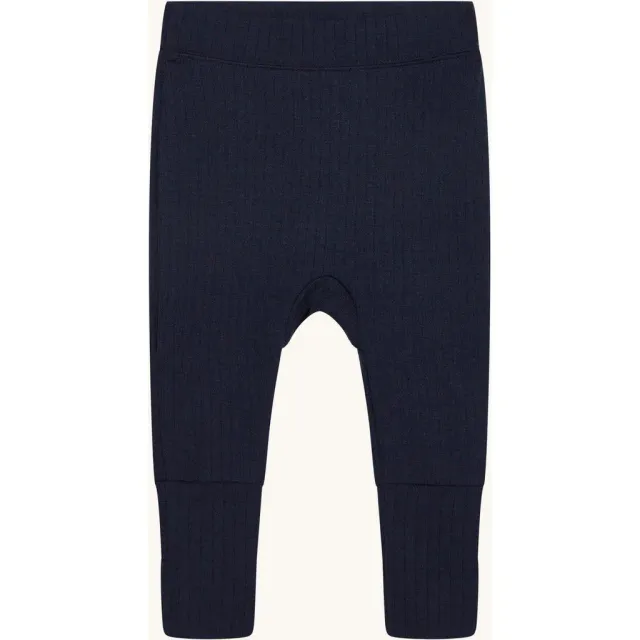 Hust & Claire Gils Pointelle leggings More Navy uld silke