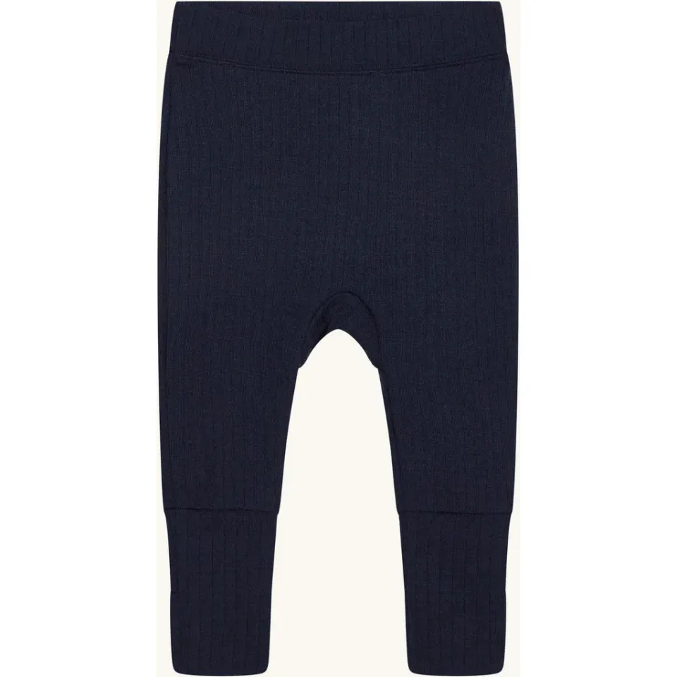 Hust & Claire Gils Pointelle leggings More Navy uld silke