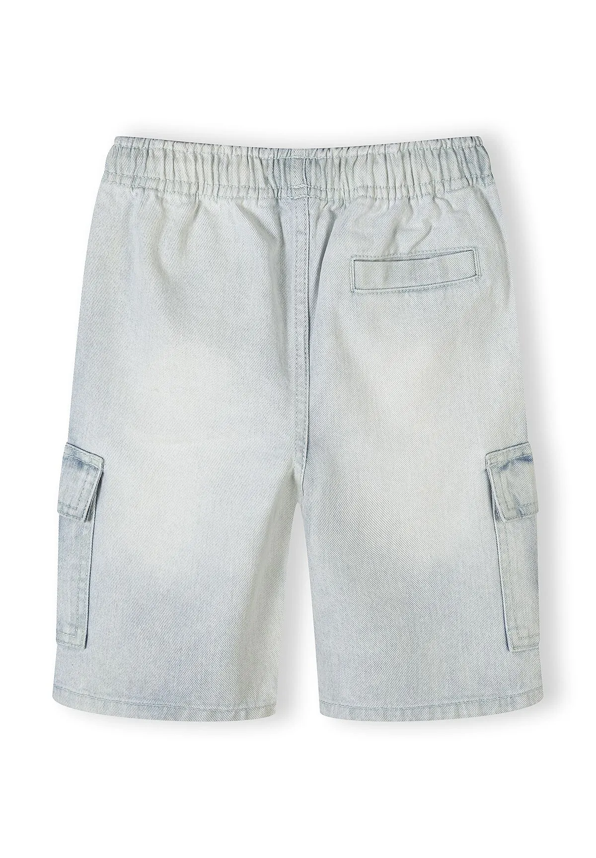 Minoti 44945 cargoshorts til drenge 2-pak lyseblå denim