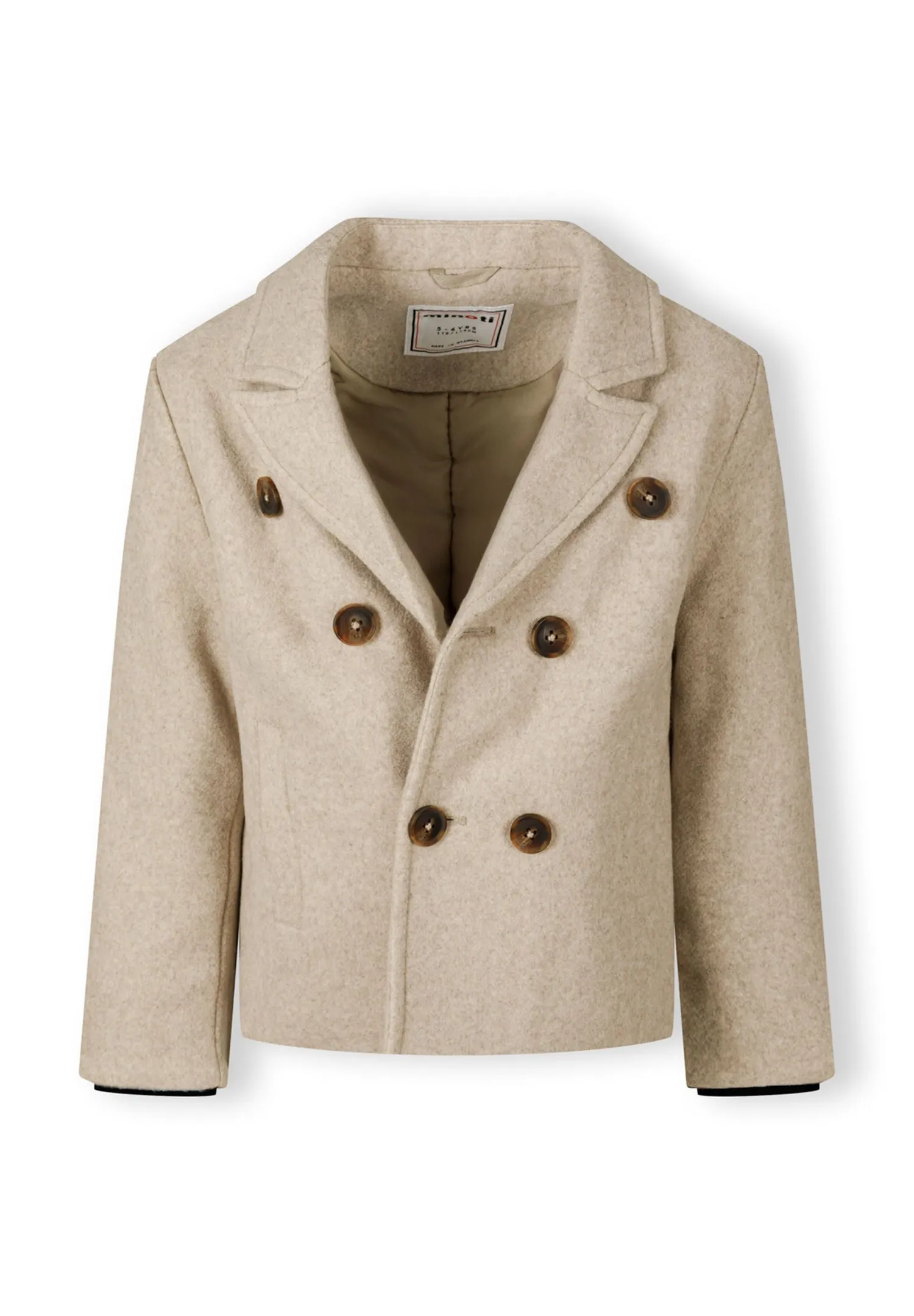 Minoti 43316 frakke til drenge sandbeige varm