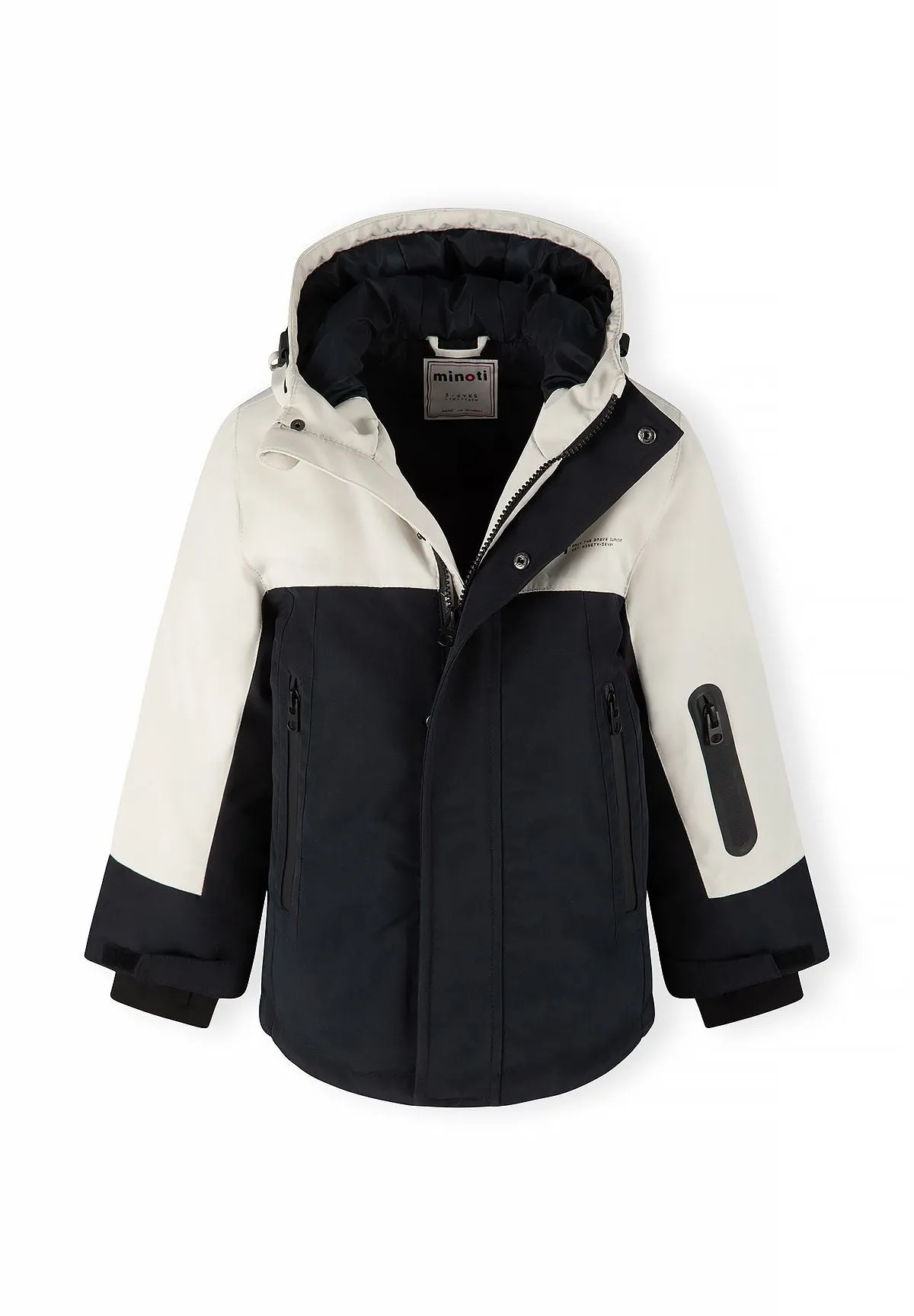 Minoti 45263 parka sort med tommelhuller
