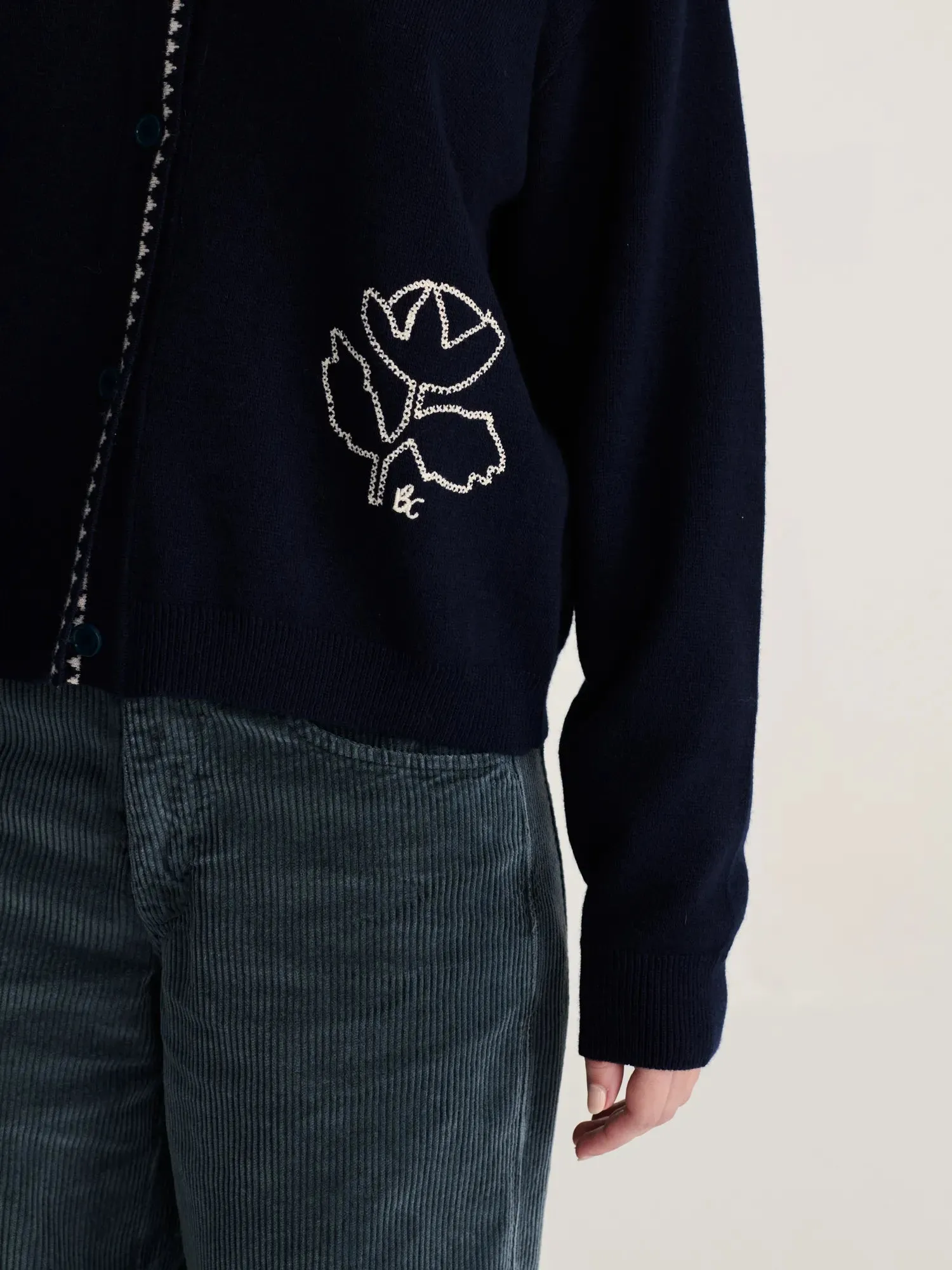 Bobo Choses Vibrant Flower cardigan midnight blue uld