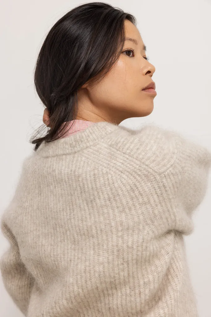 MarMar Tota W striktrøje Cashew Melange mohair