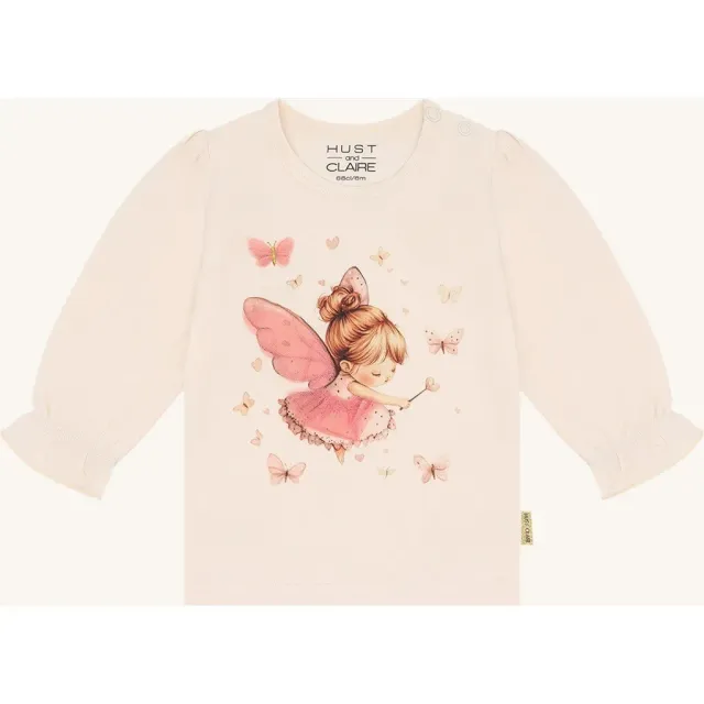 Hust & Claire HCAnna Fairy langærmet t-shirt Petal Pink bomuld