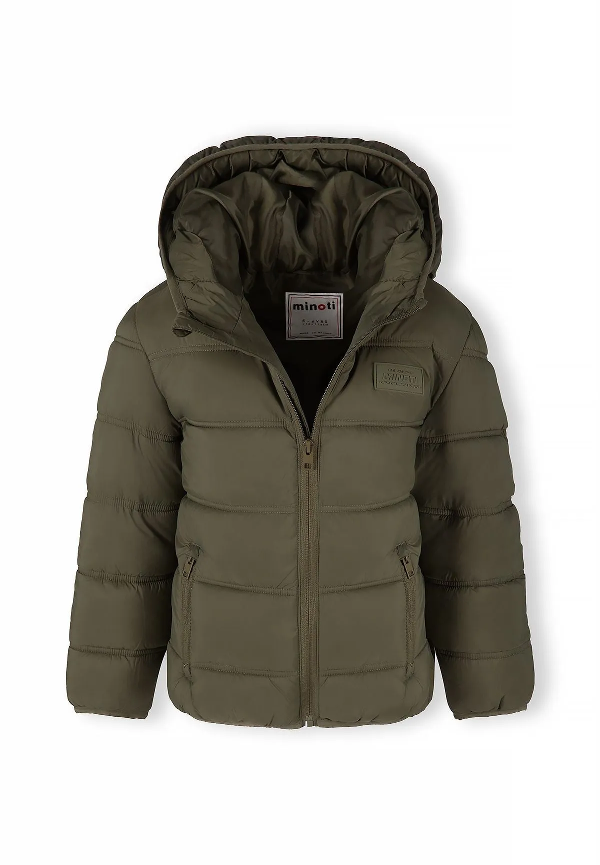 Minoti 45269 steppjakke khaki til drenge nylon