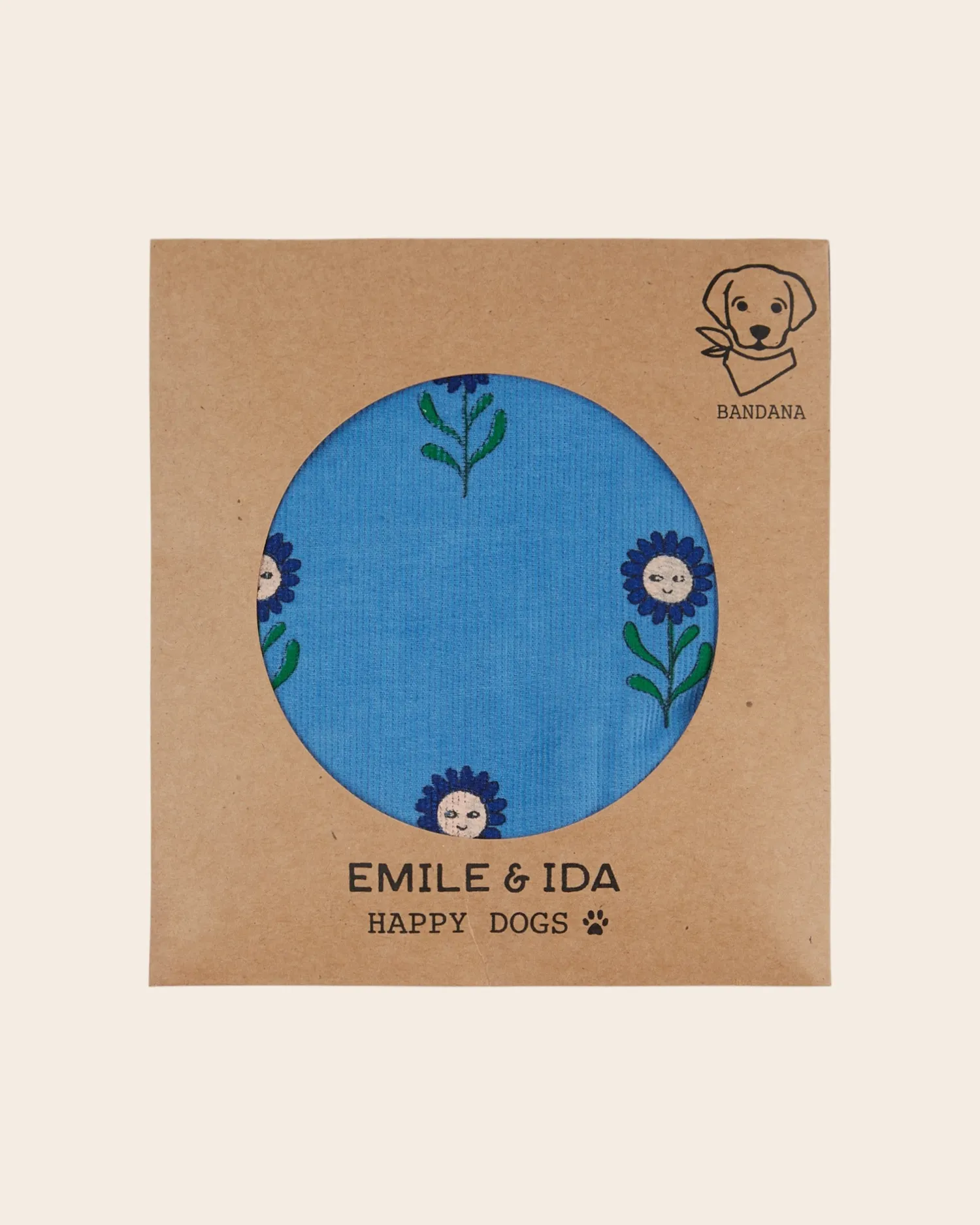 Emile et Ida Marguerite bleu bandana til hund blå