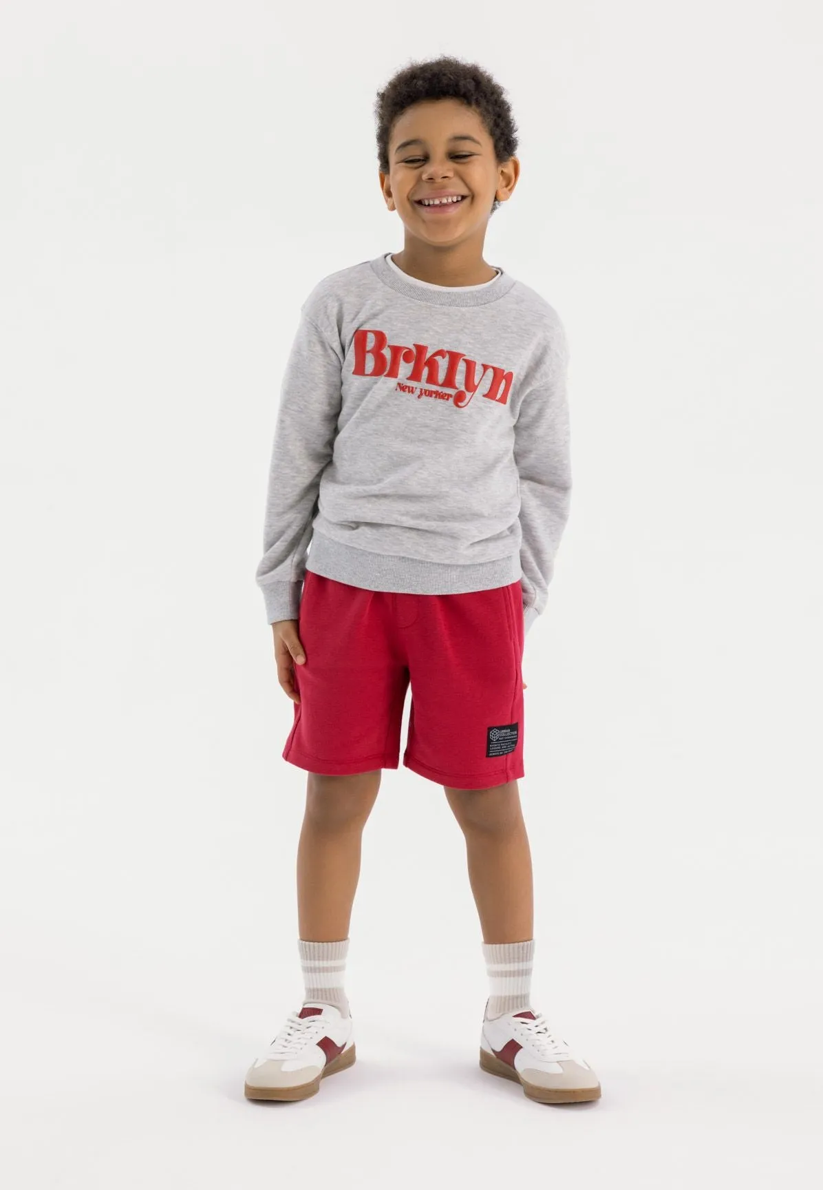 Minoti 42498 Brooklyn sweatshirt til drenge grå