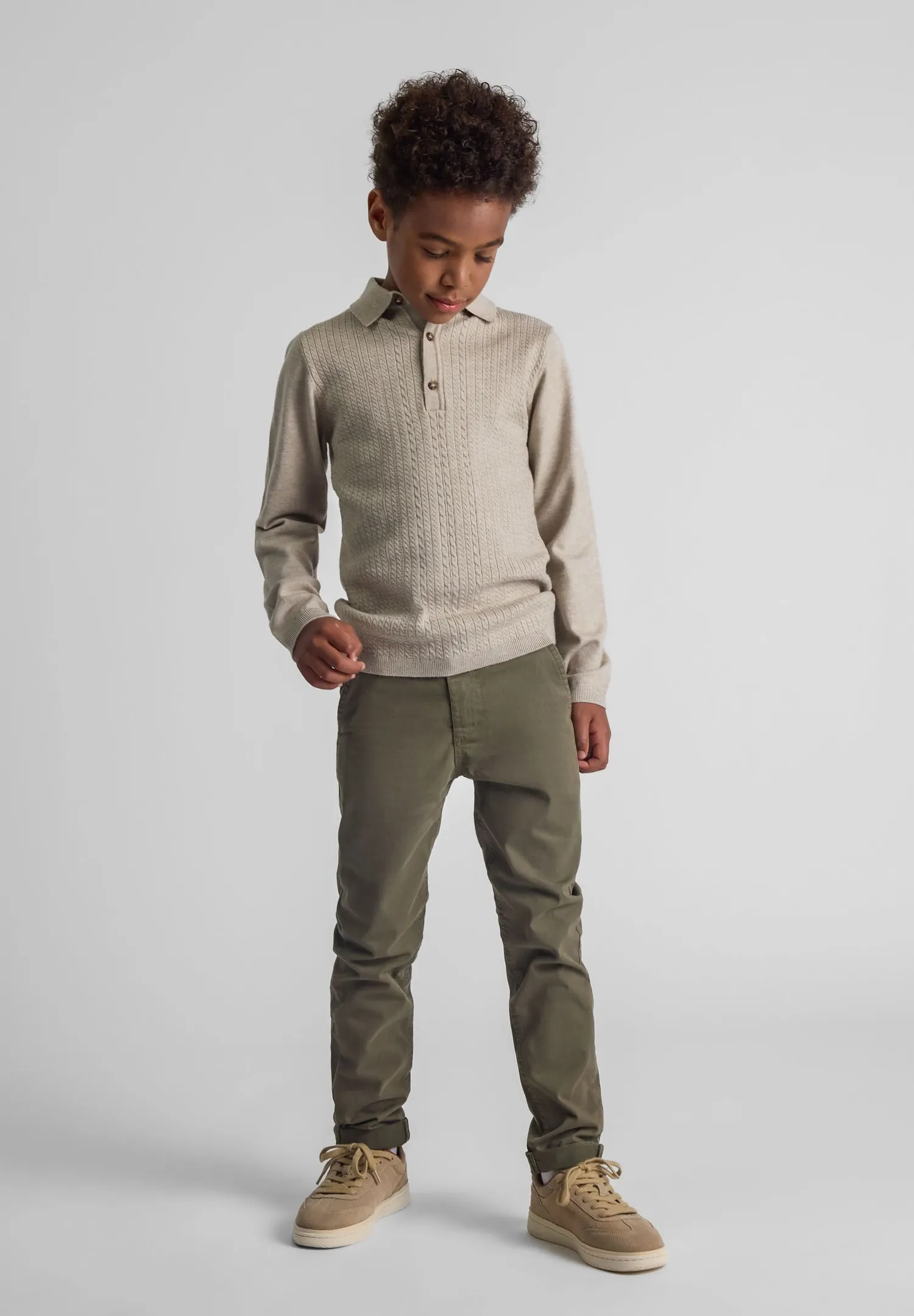 Minoti 43801 chinobukser khaki str 122 elastan