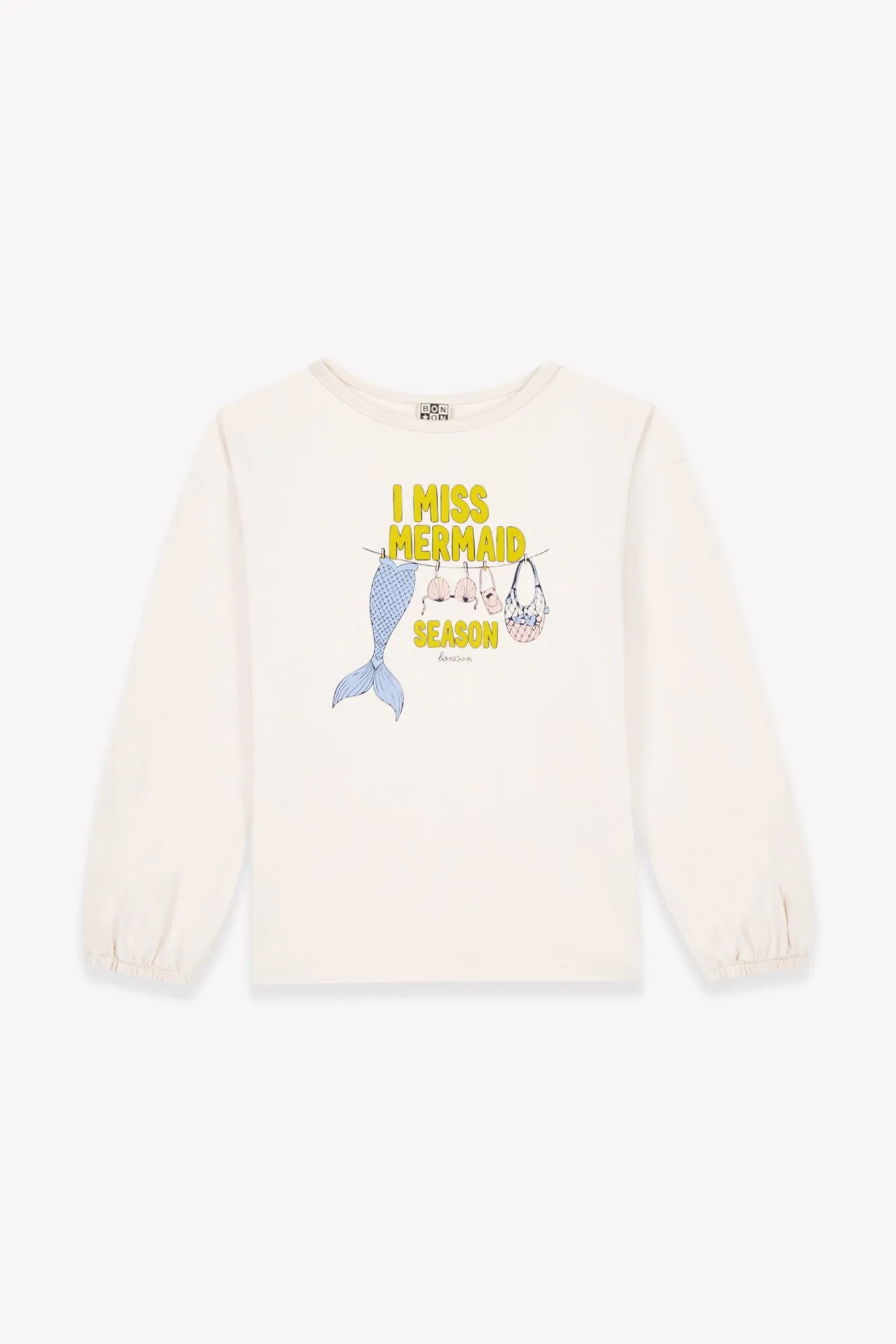 Bonton Patch Mermaid t-shirt blå bomuld