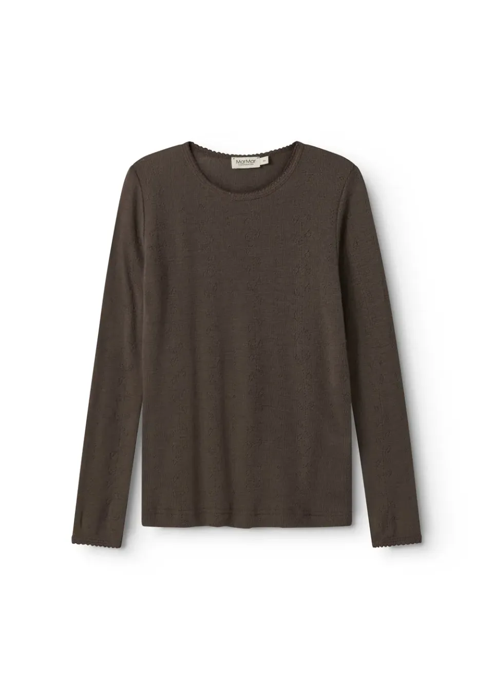 MarMar Tamra uld pointelle T-shirt Terre brun