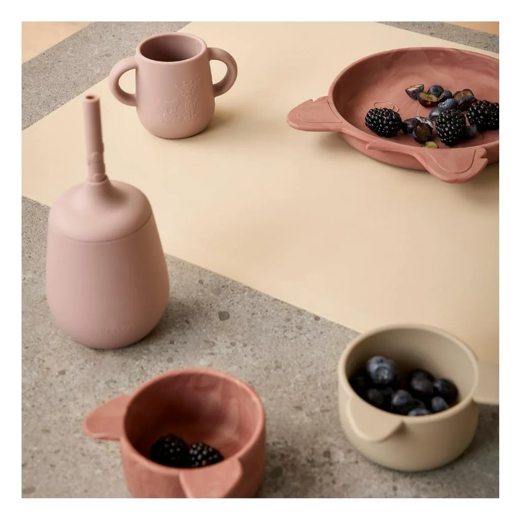 nuuroo Rosa snackskål Cobblestone silikone 2 stk