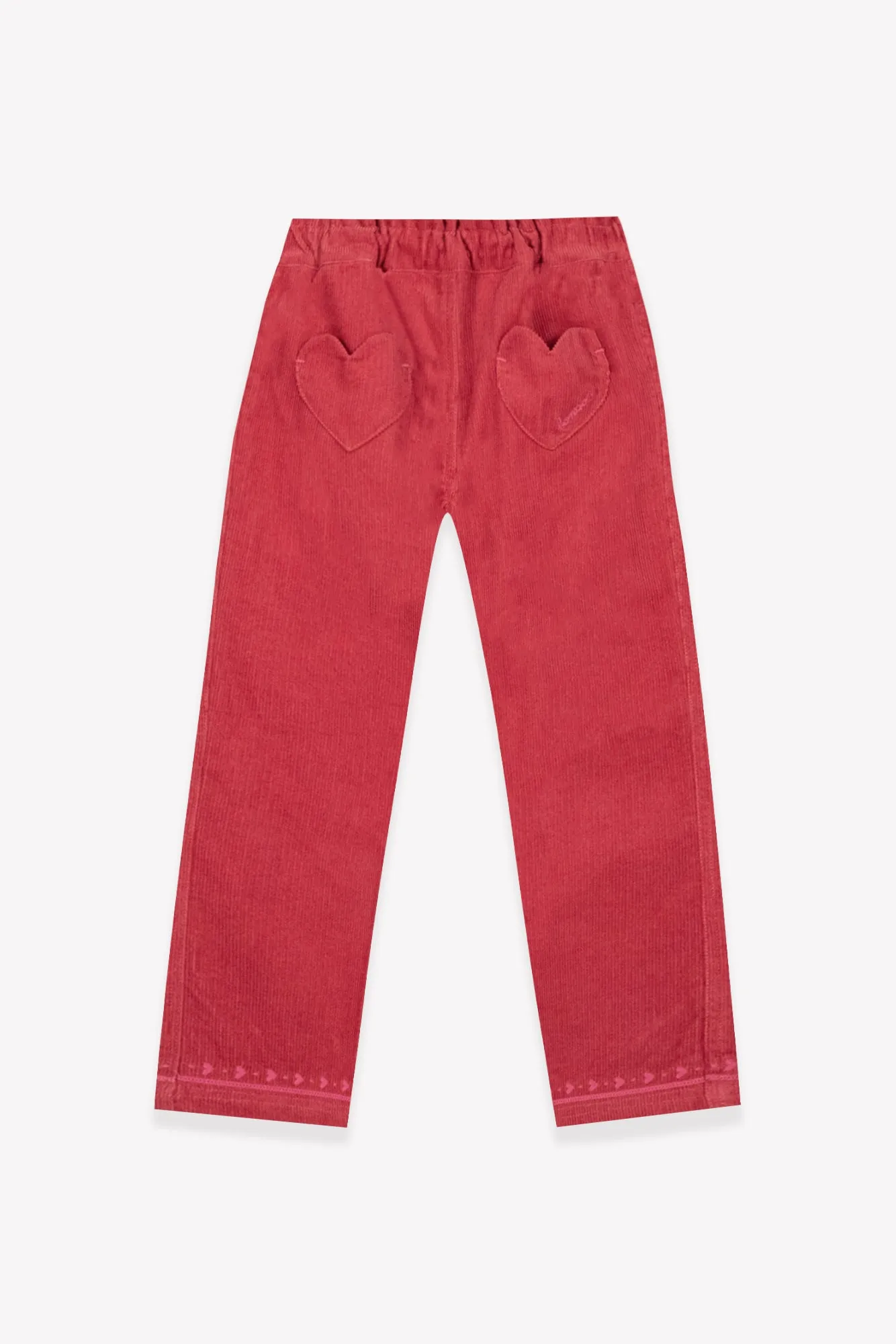 Bonton Duck bukser rosa velour 2A