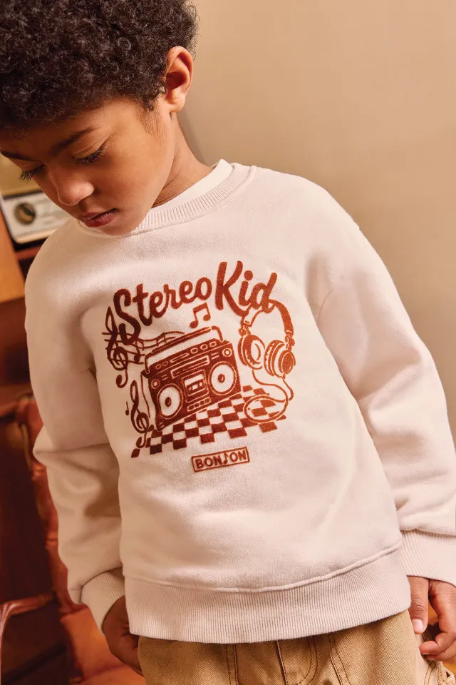 Bonton Stereokid sweatshirt bomuld milk radio