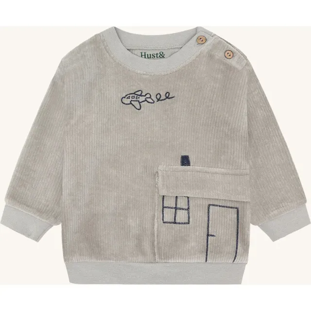 Hust & Claire HCSofus sweatshirt forest fog velour