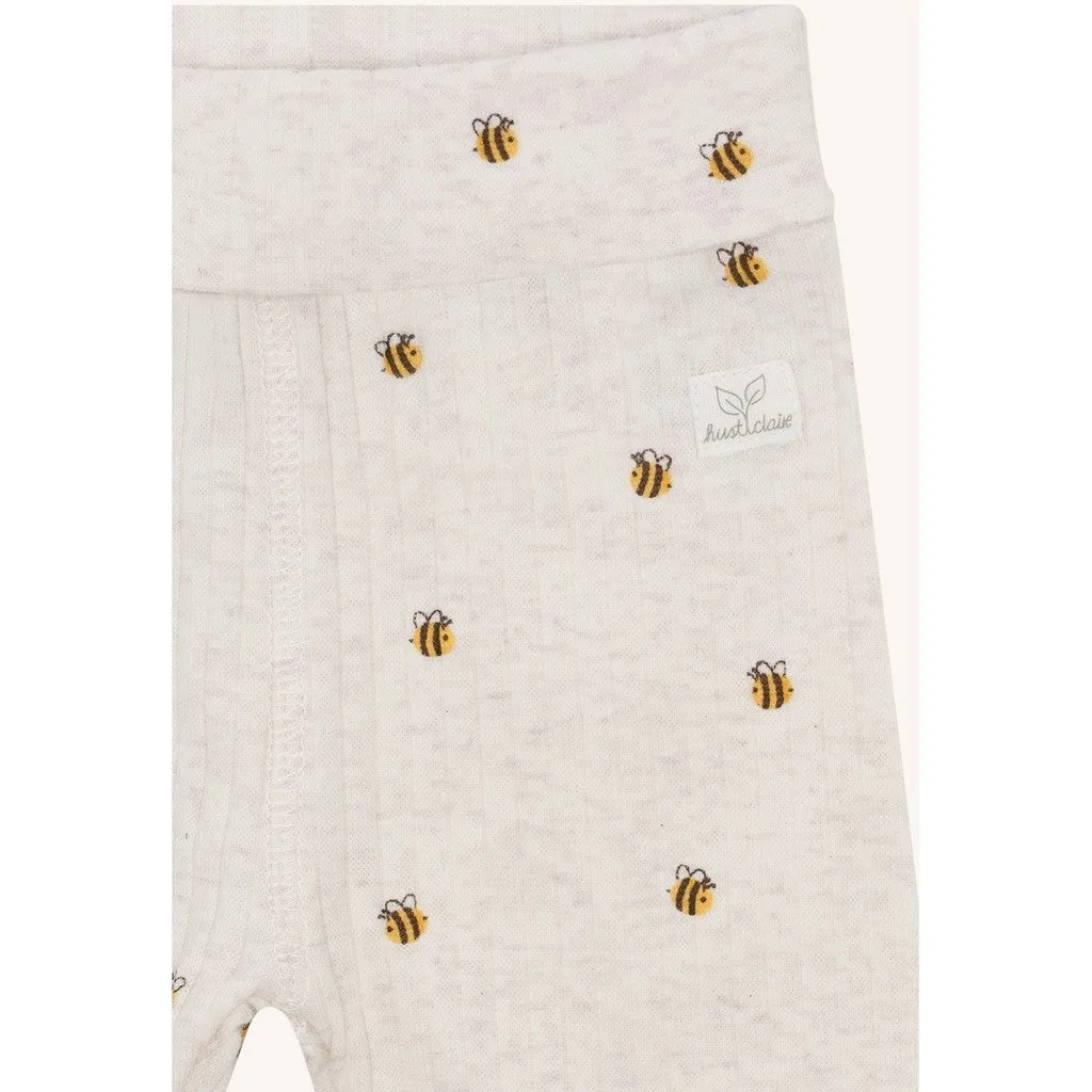 Hust & Claire Luca Animals leggings ochre økologisk
