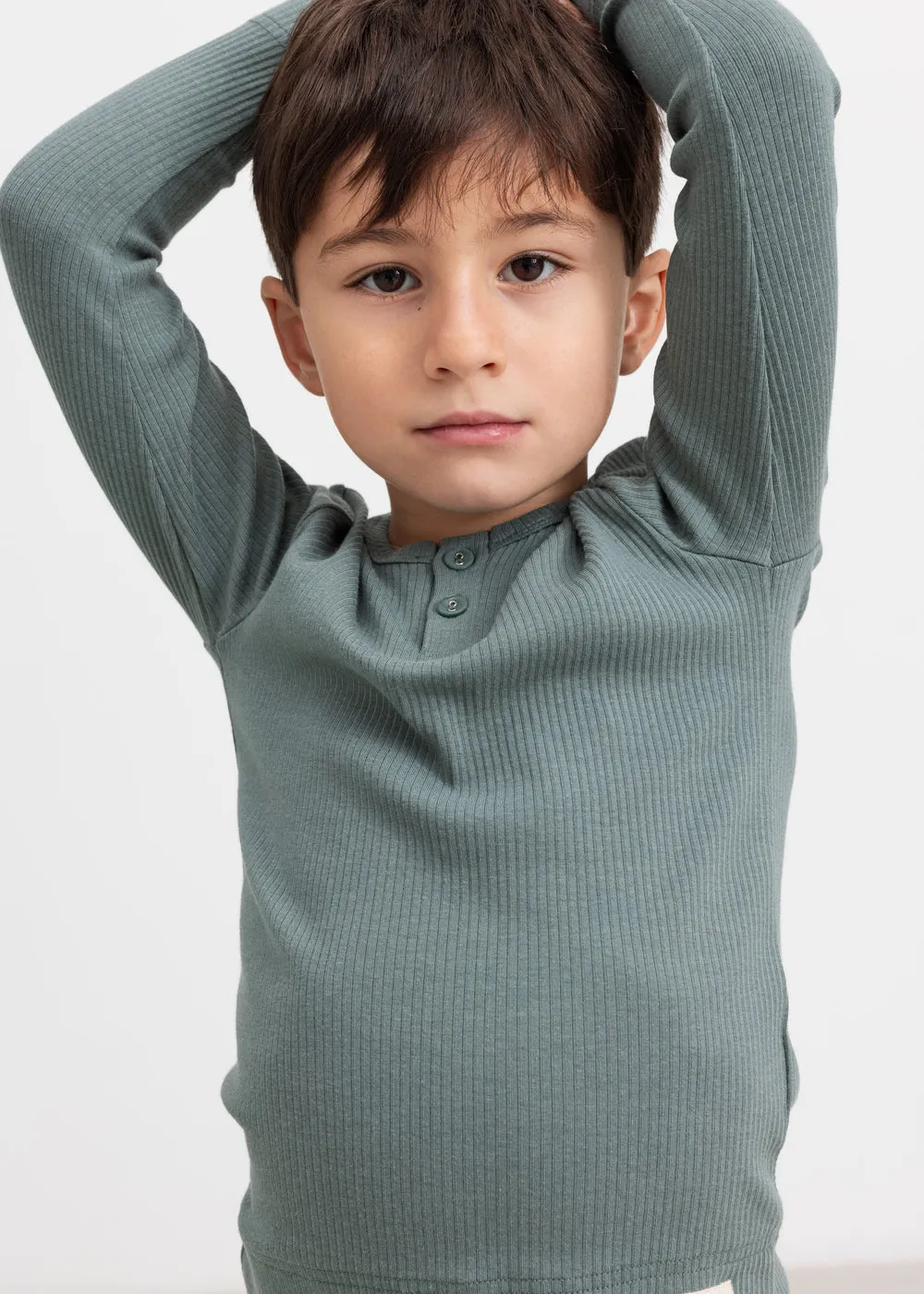 MarMar Tee LS t-shirt Dusty Green rib