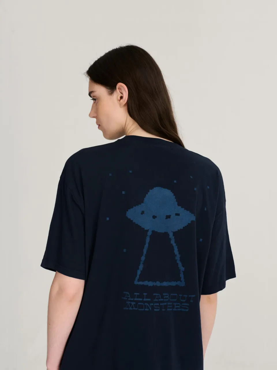 Bobo Choses Pixel Abduction oversize T-shirt midnatsblå