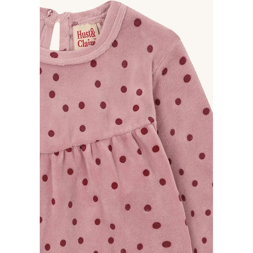 Hust & Claire Sicilia langærmet bluse heather hjerter