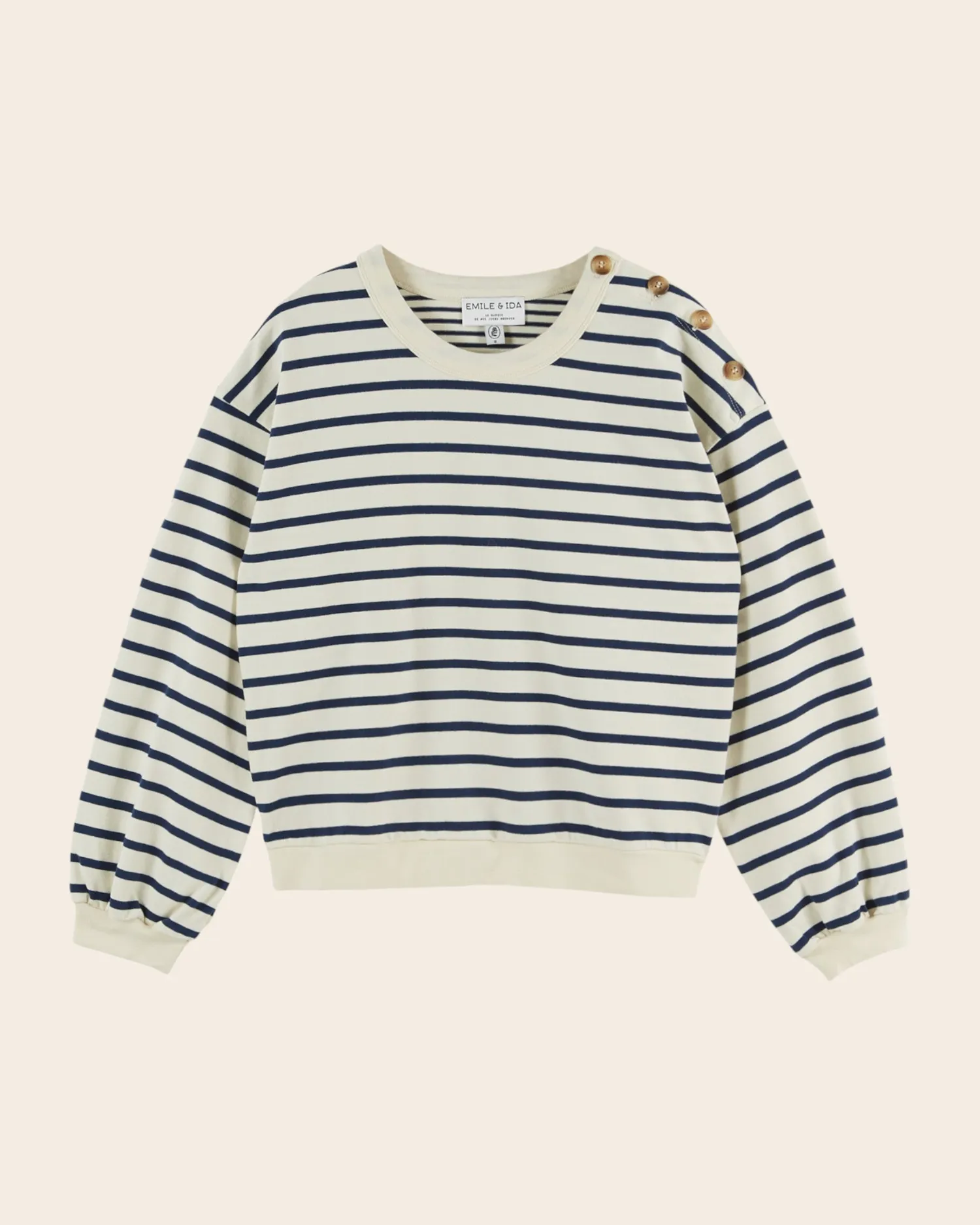 Emile et Ida Eloise sweat marine økologisk
