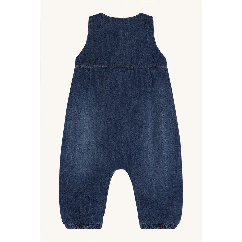 Hust & Claire Magdalena smækbukser Blue Denim blomst