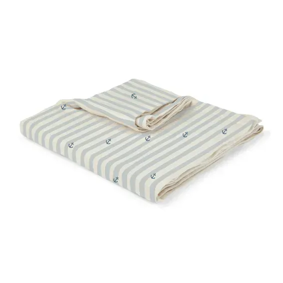 nuuroo Valentin svøb Stripe anchor bambus 110x110