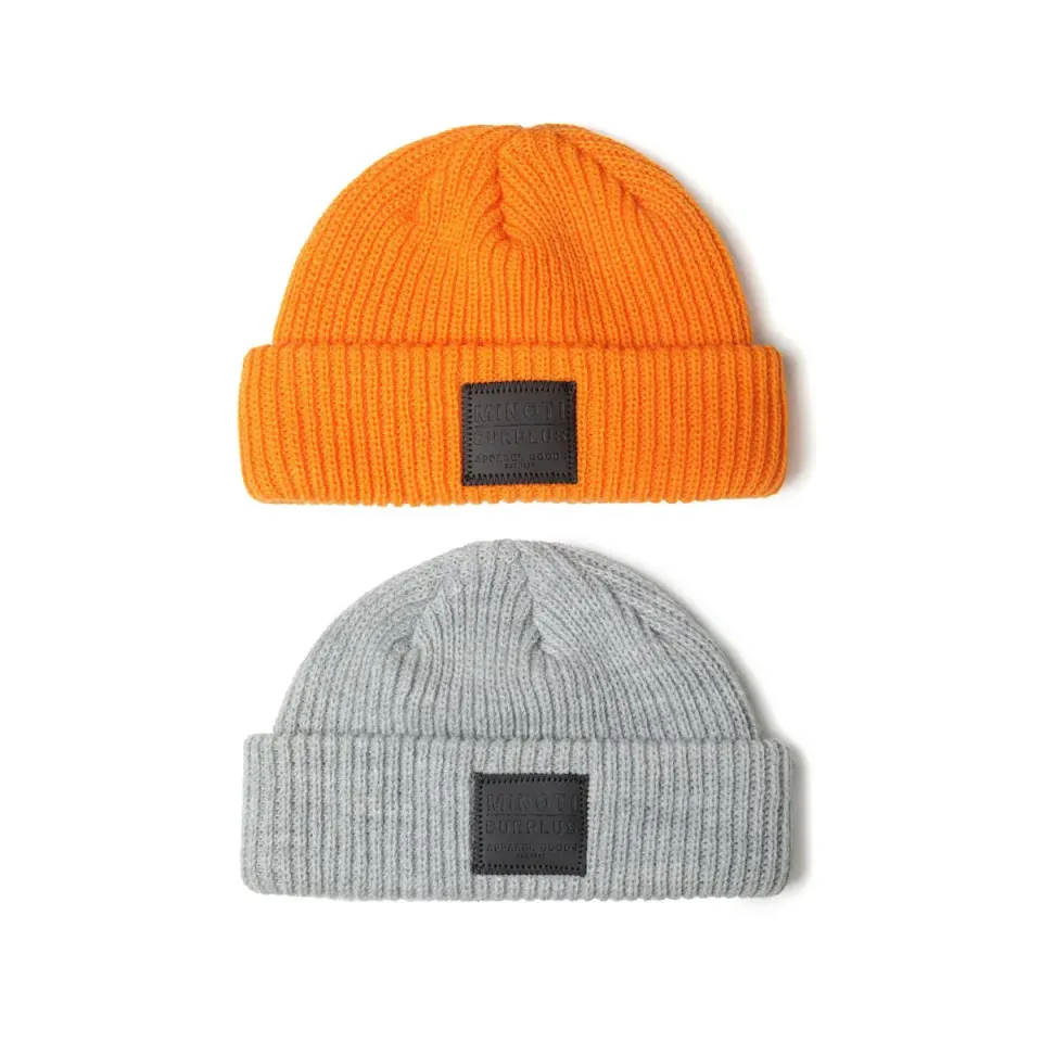 Minoti 41592 hue 2-pak orange grå ribstrik