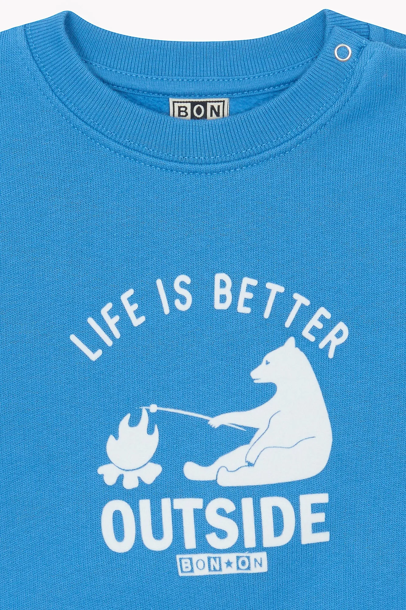 Bonton Smily Life Bleu Nordic sweatshirt blå bomuld