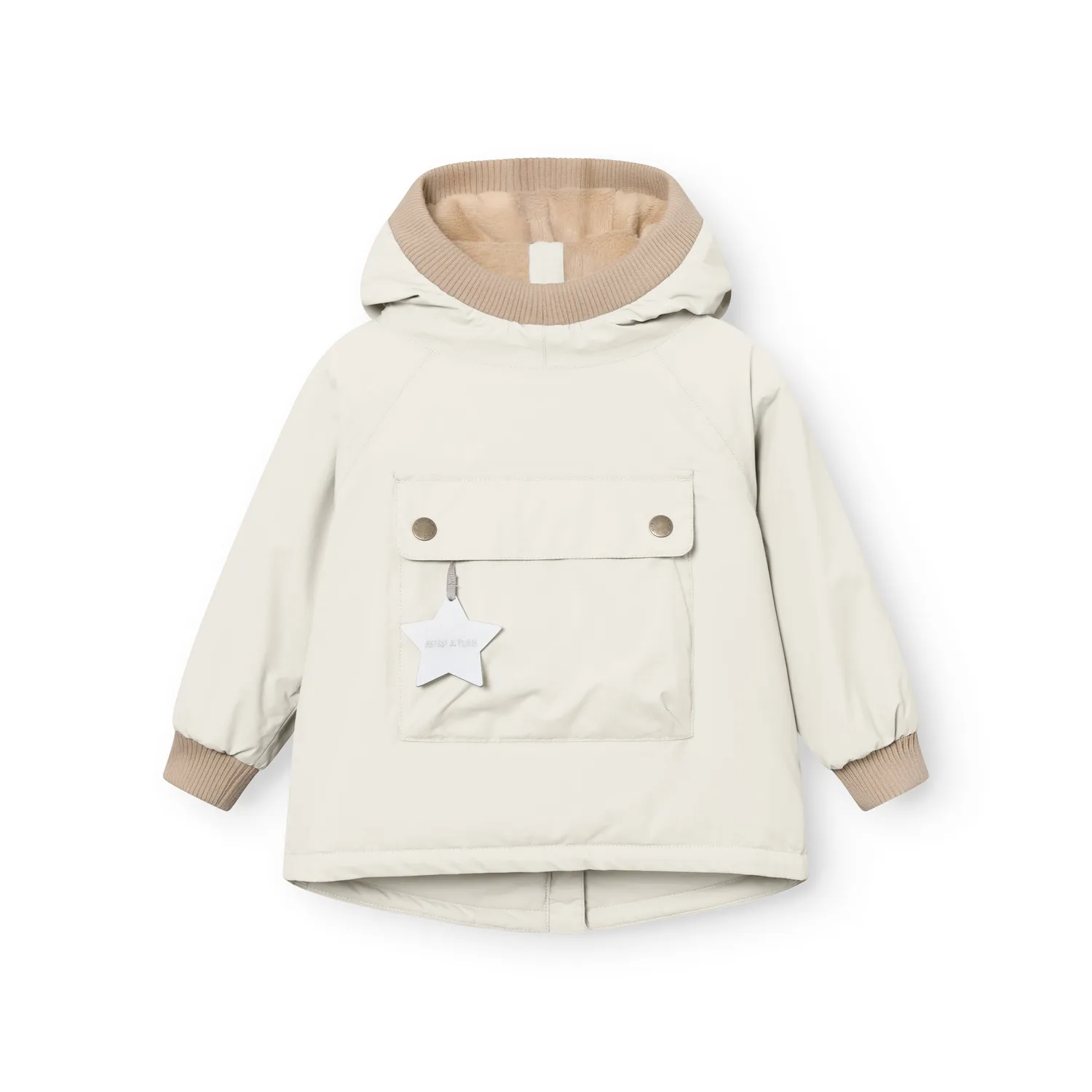 MINI A TURE Babywen vinteranorak Angora Cream fleece