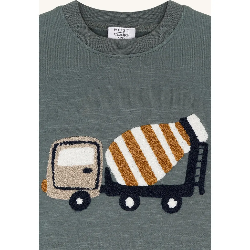 Hust & Claire HCSejer Mixer Truck bluse Balsam Green bomuld