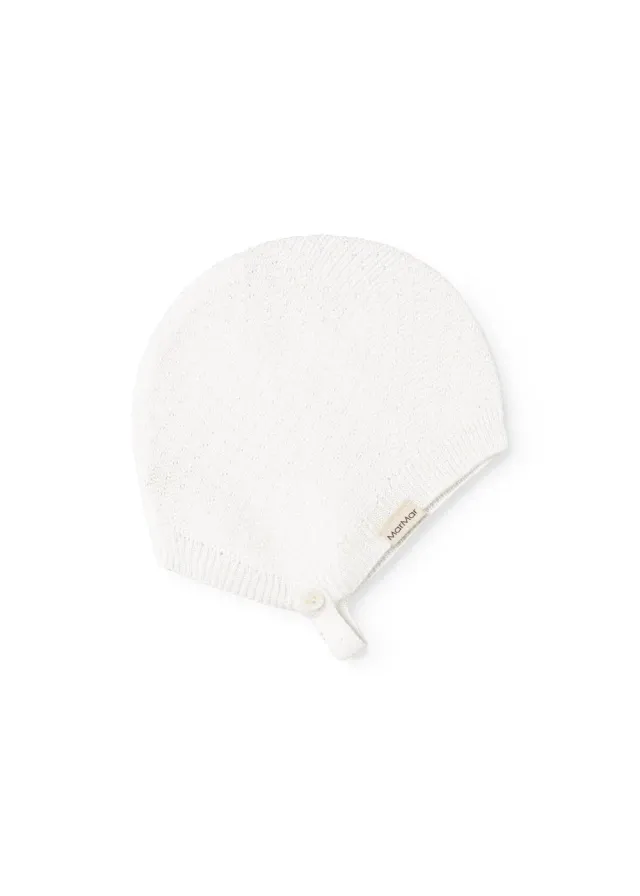 MarMar Aly strikhue Gentle White økobomuld