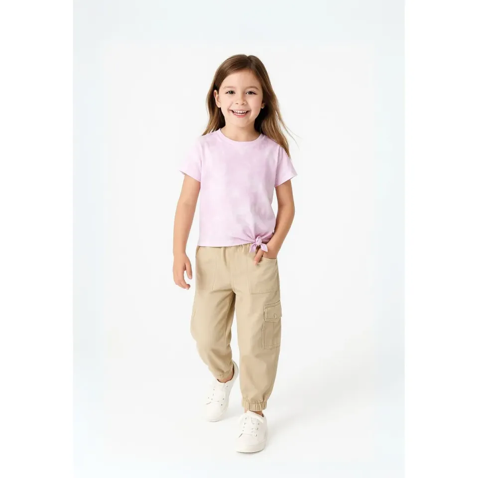 Minoti 40449 cargobukser karamel bomuld pige