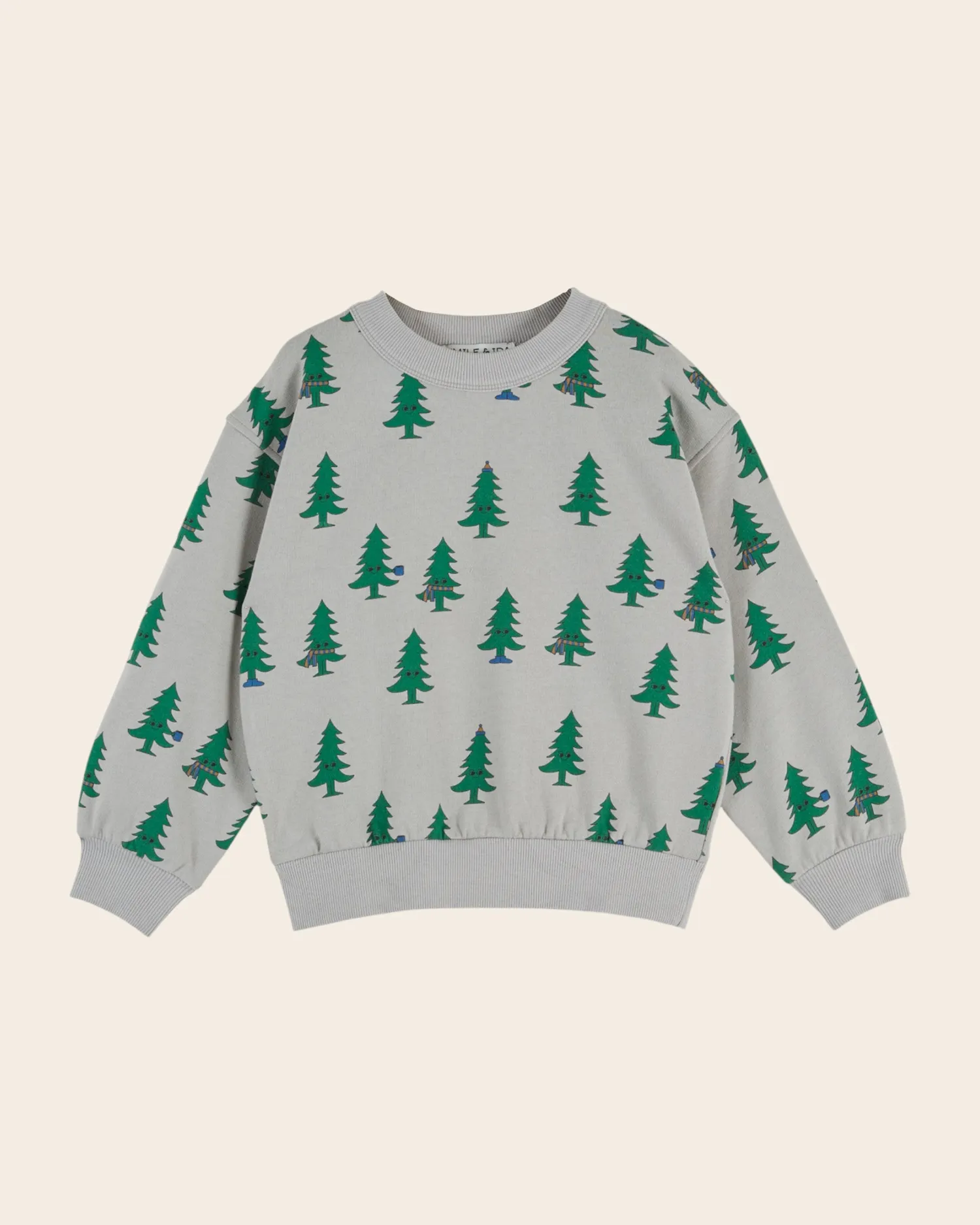 Emile et Ida Koala Sapin sweatshirt grå grantræer