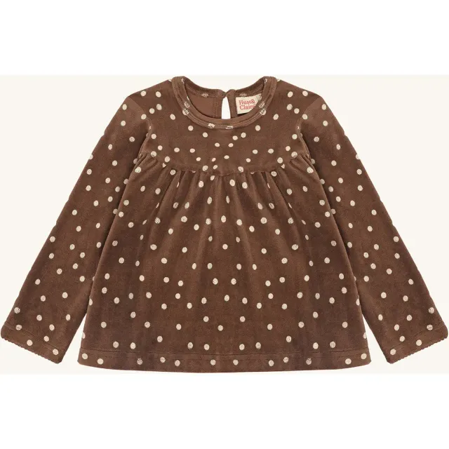 Hust & Claire Sicilia Dot bluse Soil hjerter