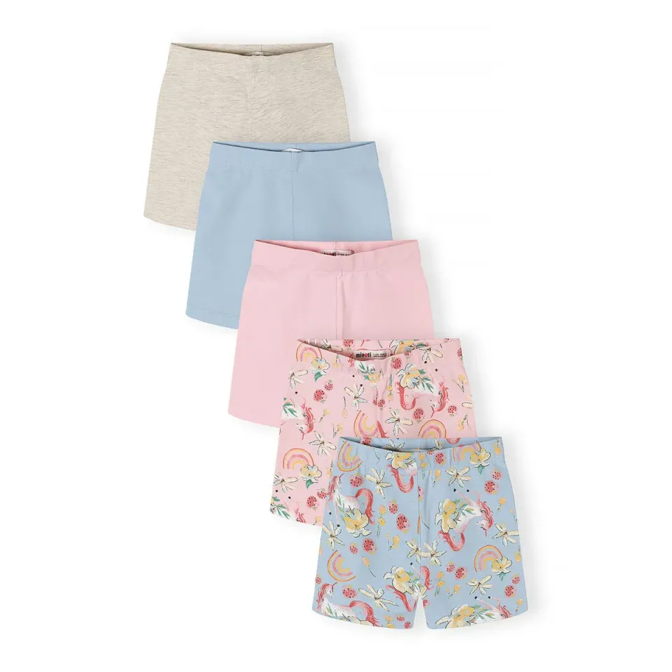 Minoti 44829 cykelshorts 5-pak pige enhjørning