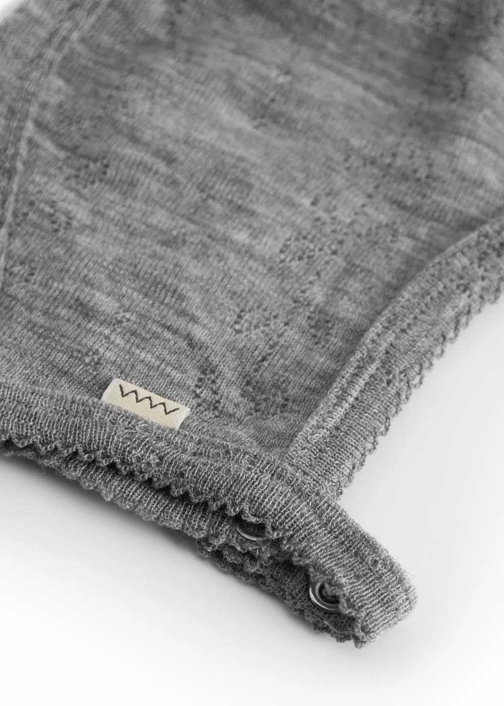MarMar Hoody Uld Pointelle hue Grey Melange