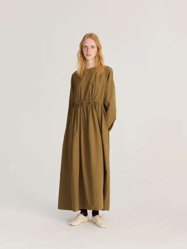 Bobo Choses All About Monsters Poplin elastic waist kjole khaki