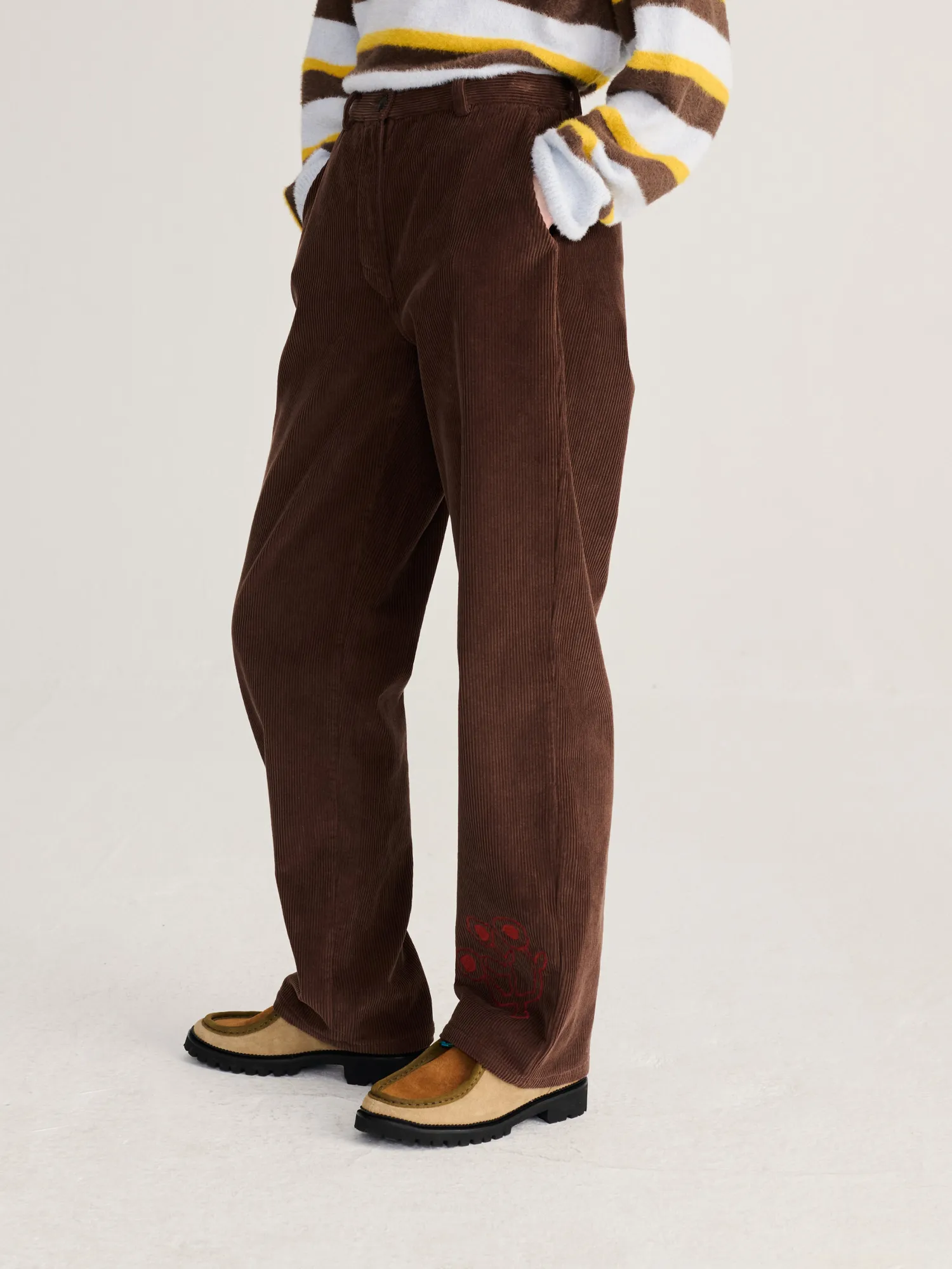 Bobo Choses BC Garden Mid-Waist bukser mørkebrun