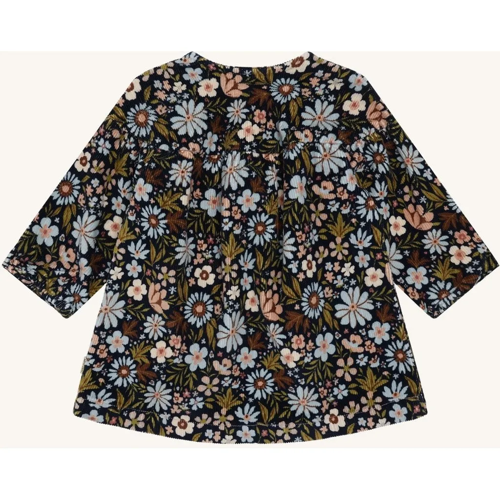 Hust & Claire HCKaroline Winter Flora kjole Light Blue