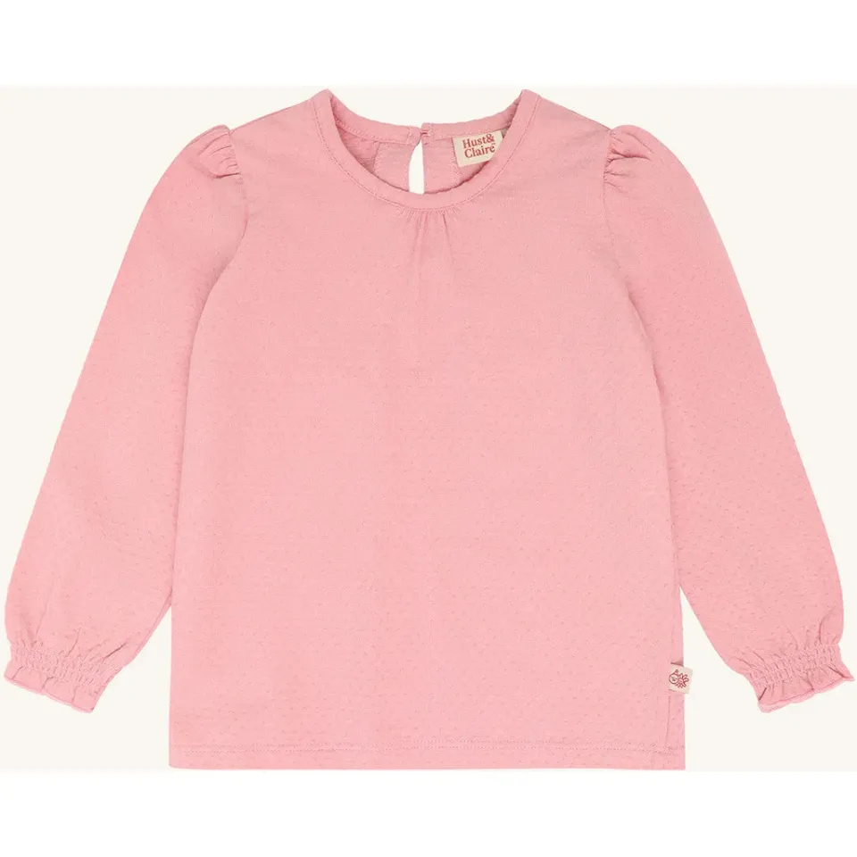 Hust & Claire HCAlma bluse Pink Icing langærmet