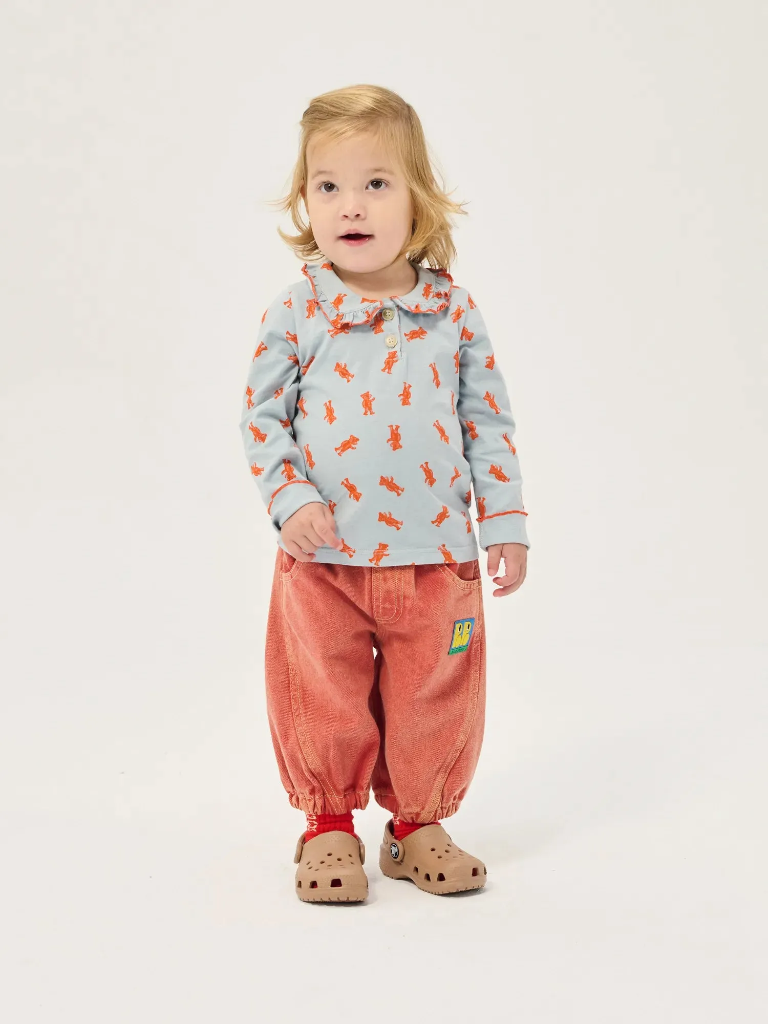 Bobo Choses Softpaw Monster T-shirt lyseblå 3M økologisk