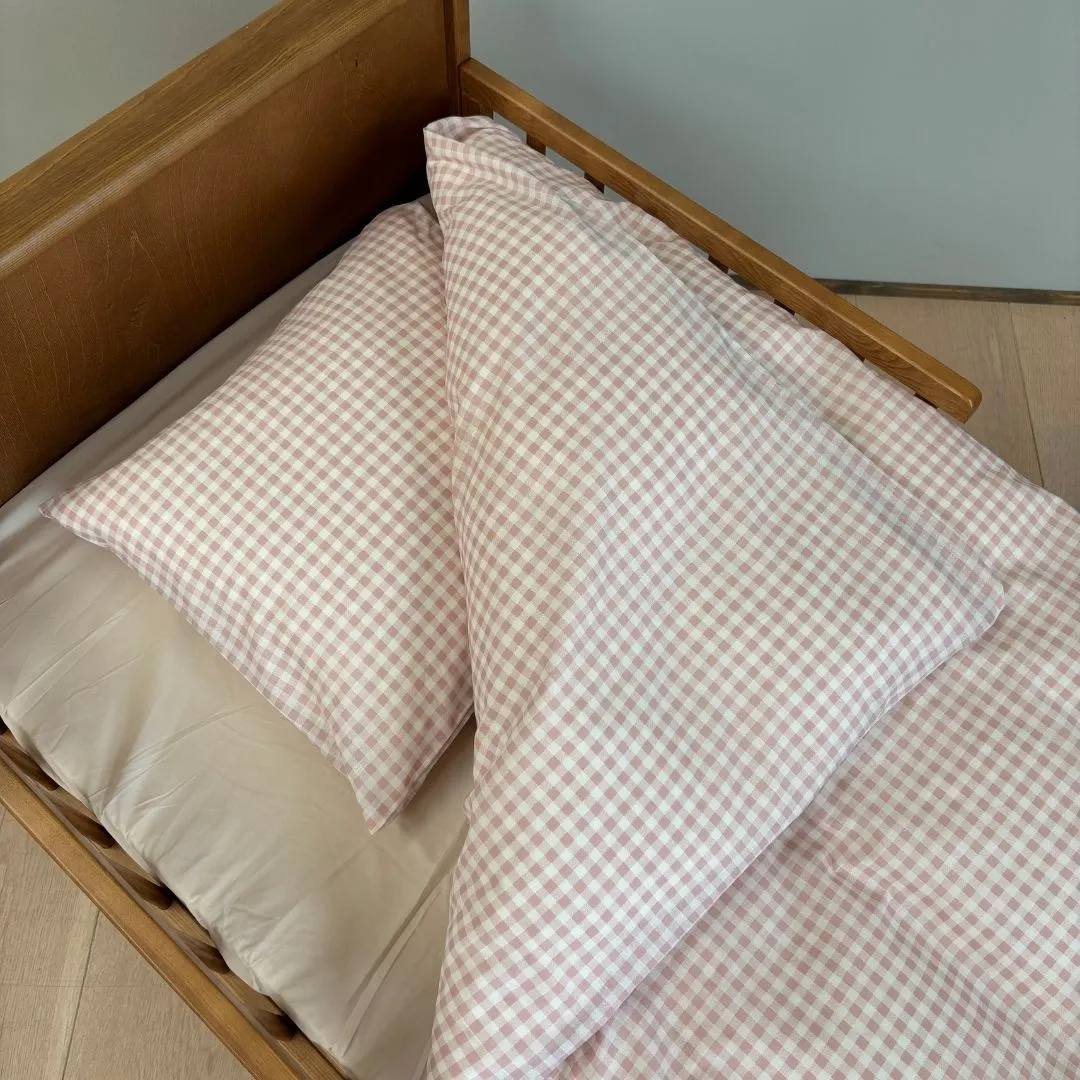 nuuroo By Mats sengetøj Blush Check junior bomuld