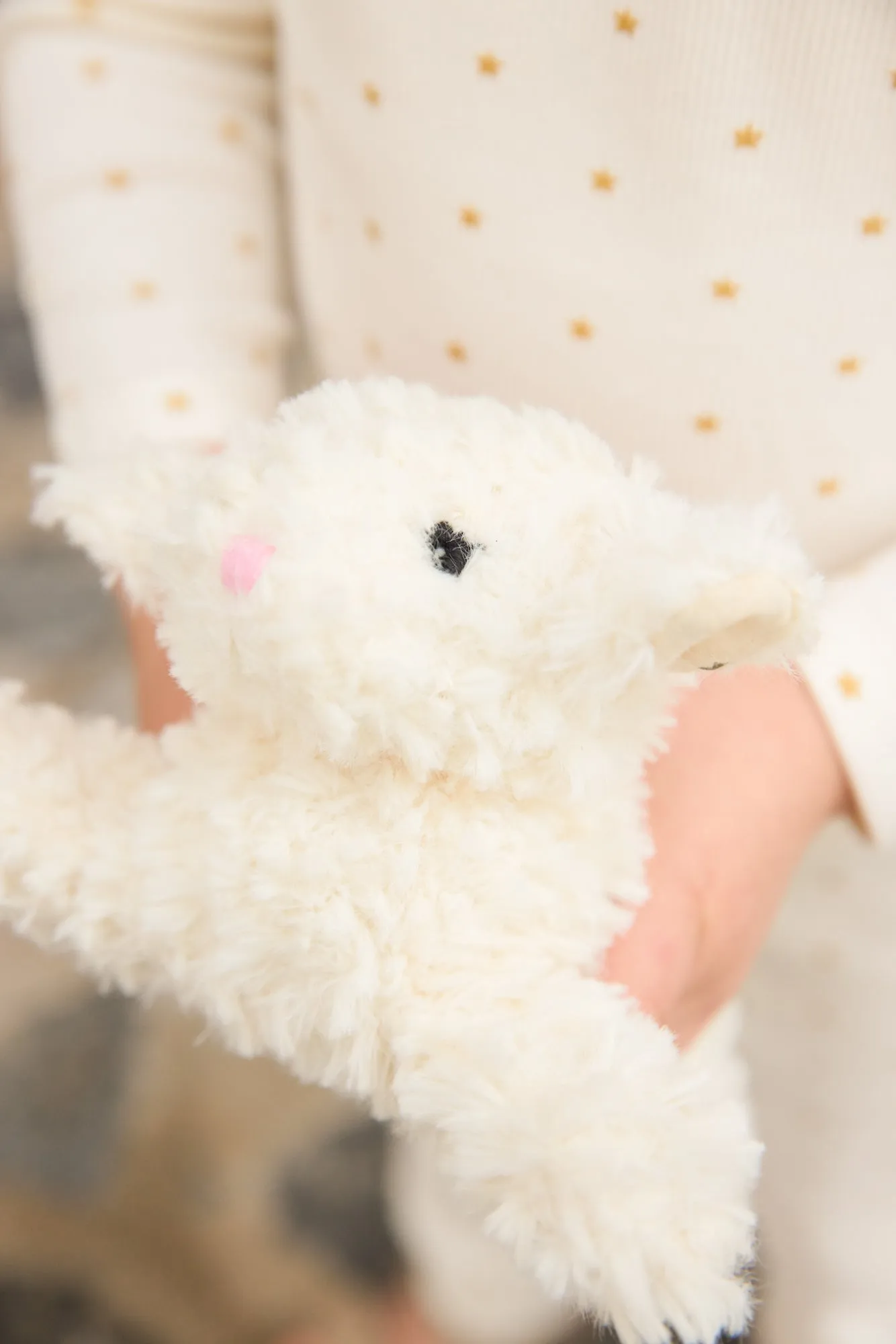 Bonton Billie får bamse plys hvid one size