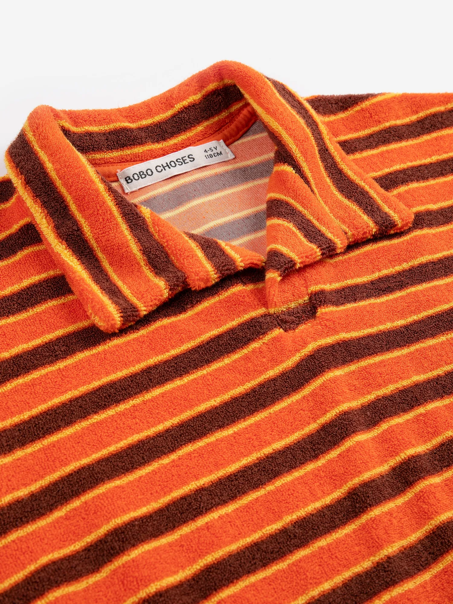 Bobo Choses Striped Brick SB126AC022 polo 2-3 år stribet