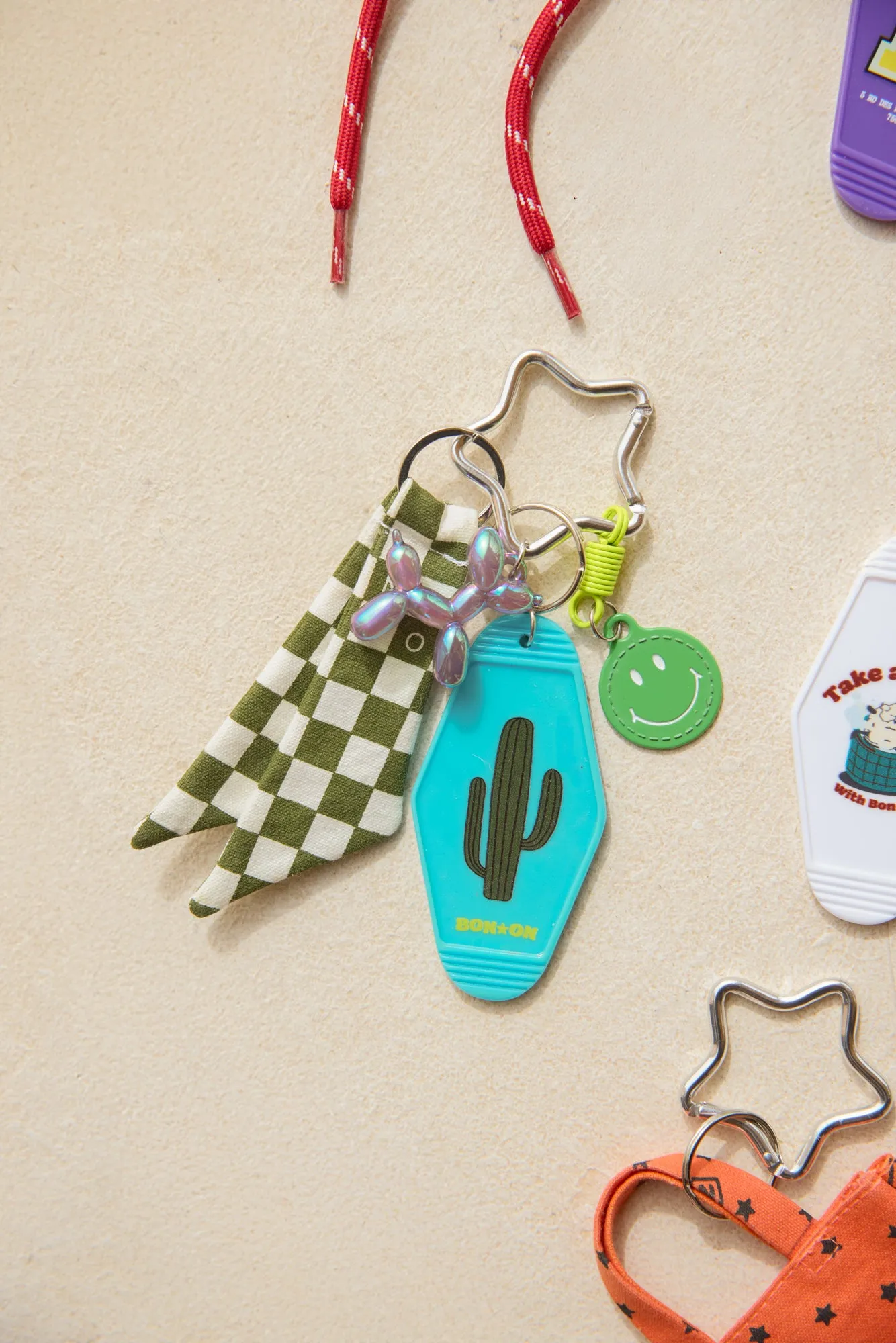 Bonton Grigri Damier nøglering cactus
