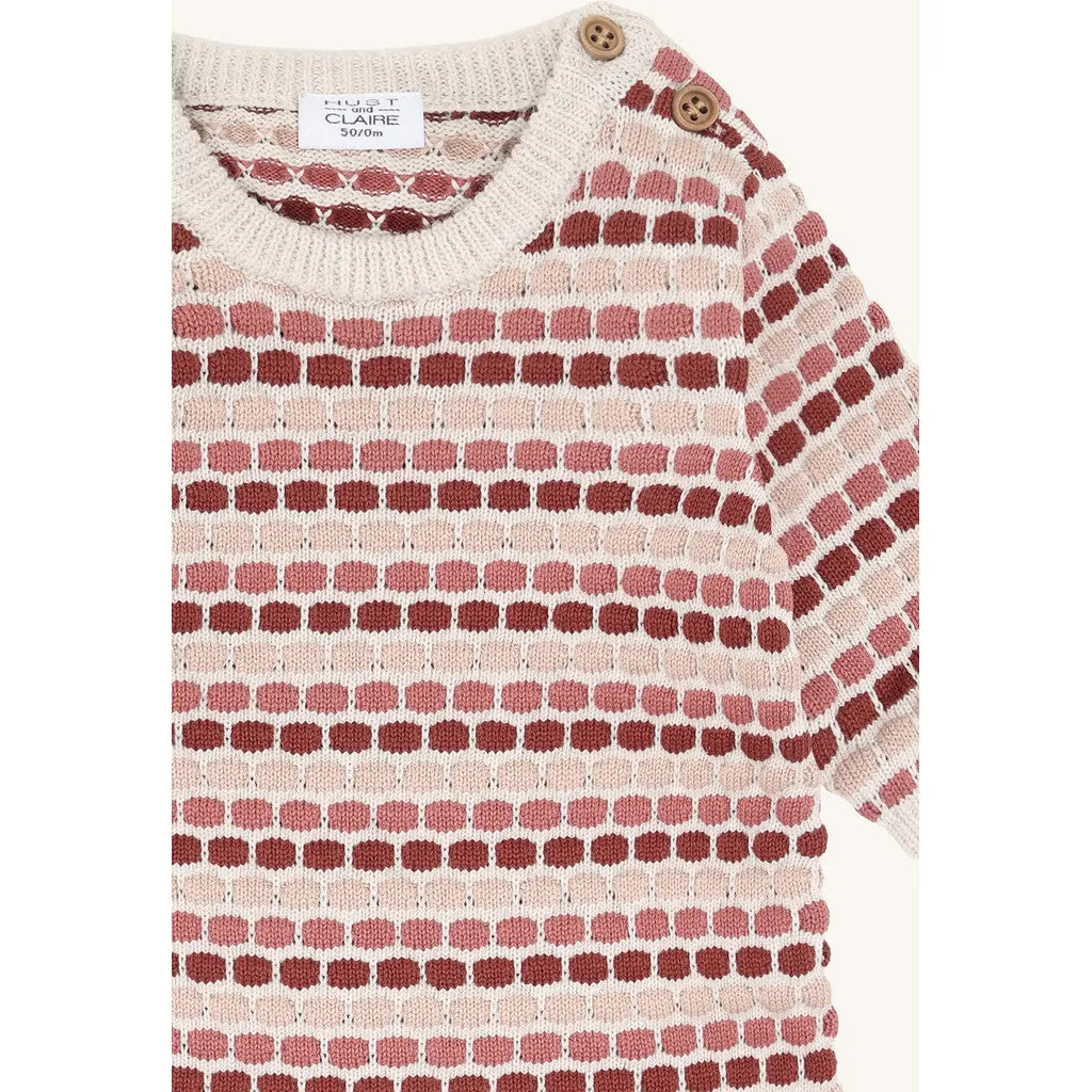 Hust & Claire Mill Dot heldragt Dry Rose øko