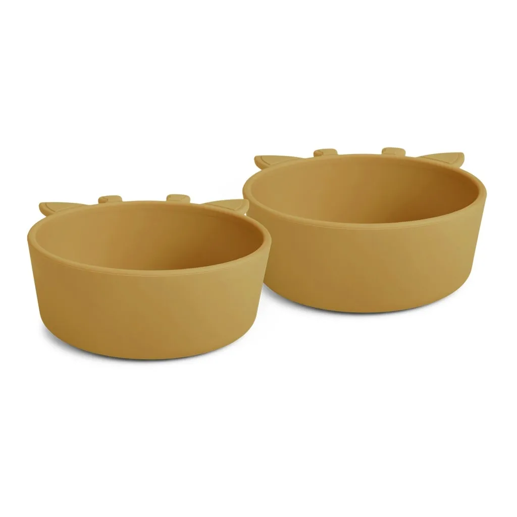 nuuroo Alex dyb tallerken 2-pak Dusty yellow silikone