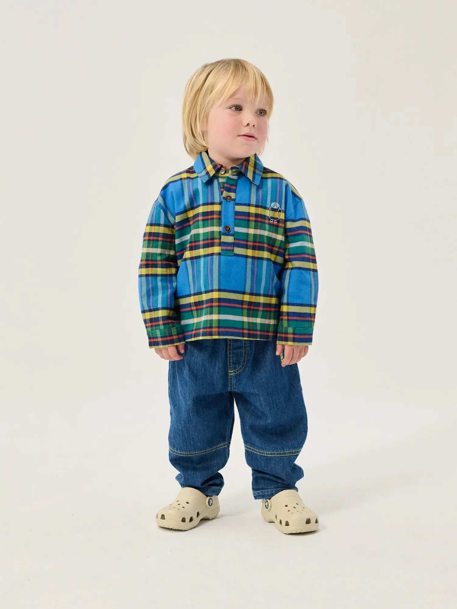 Bobo Choses Taxi Saurus Tag denimbukser midnatsblå baby