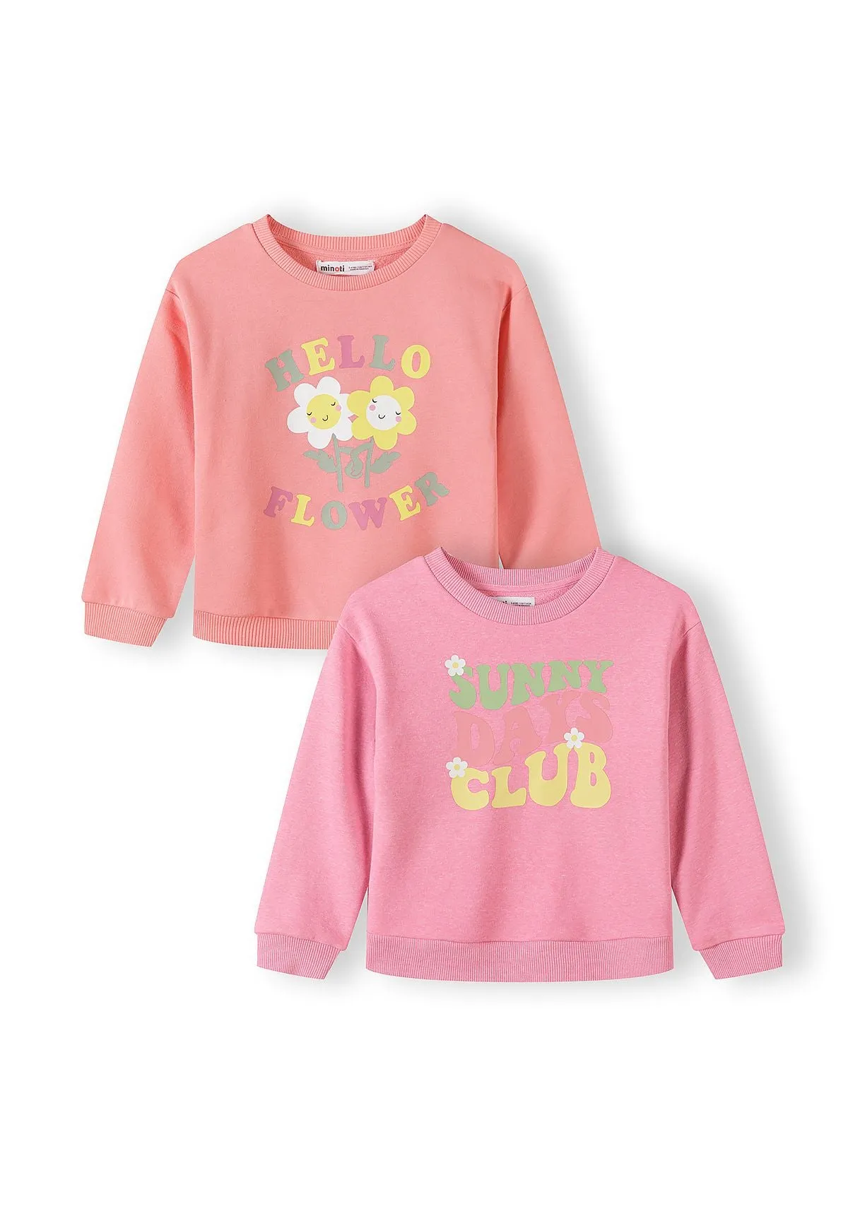 Minoti 44733 sweatshirt koral 2-pak bomuld