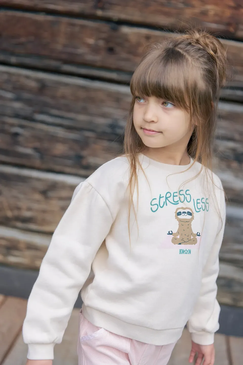 Bonton Lys Stress Less sweatshirt bomuld 2-14 år